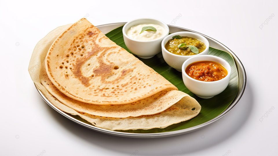 Dosa with Coconut Chutney